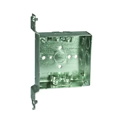 Welded Box with NMSC Clamp, 2 -Gang, 4 -Knockout, 1/2 in, 1/2 to 3/4 in Knockout, Steel, Gray Welded Box with NMSC Clamp, 2 -Gang, 4 -Knockout, 1/2 in, 1/2 to 3/4 in Knockout, Steel, Gray