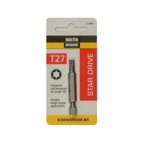 Torx T27 Screwdriver Bit, 2 In. Torx T27 Screwdriver Bit, 2 In.