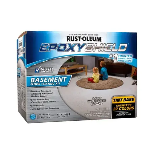 EPOXYSHIELD Basement Floor Coating Kit, Tint Base, Liquid EPOXYSHIELD Basement Floor Coating Kit, Tint Base, Liquid