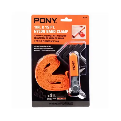 Band Clamp, Nylon/Steel Body, Black Body