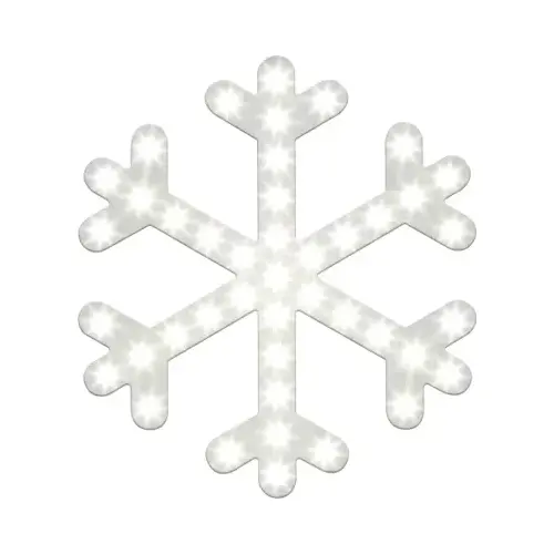 Outdoor Dcor Snowflake, Super Bright LED Lights, 12-In.