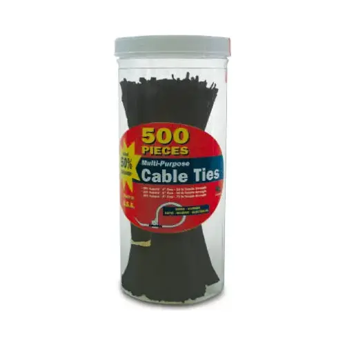 UV-resistant Cable Tie pack of 500 Black