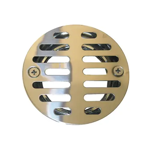 Shower Drain, 3-1/2-In. Stainless Steel With 1-1/2-In. Female Iron Pipe Thread Shower Drain, 3-1/2-In. Stainless Steel With 1-1/2-In. Female Iron Pipe Thread