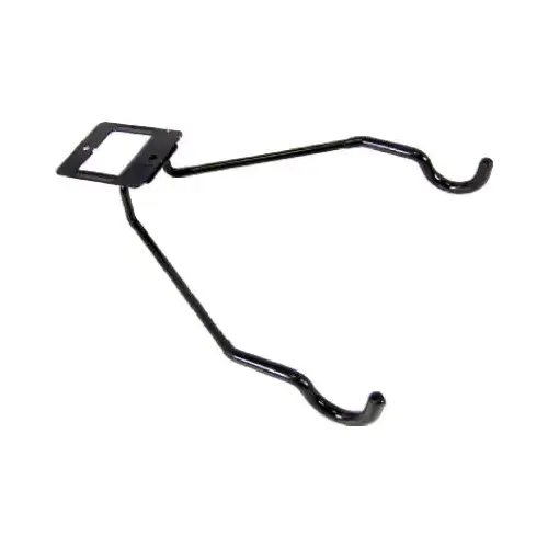 Flip-Up Storage Rack Bike Hanger, 50 lb, Plastic, Black