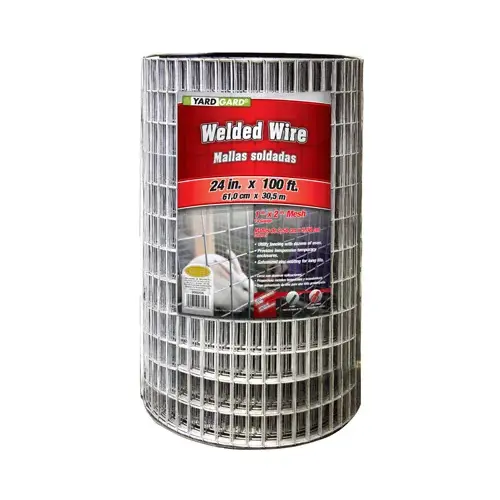 Galvanized Welded Wire Fence, 2 x 1-In. Mesh, 24-In. x 100-Ft. Galvanized Welded Wire Fence, 2 x 1-In. Mesh, 24-In. x 100-Ft.