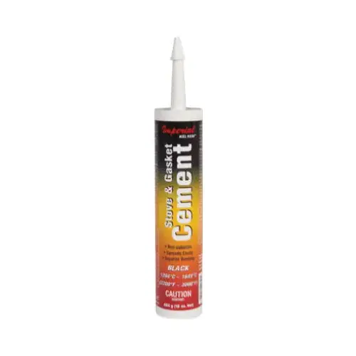 Stove and Gasket Cement, 10.3 oz Cartridge Black
