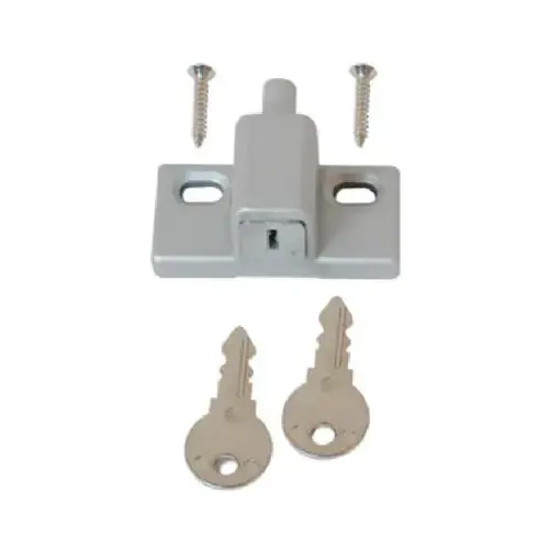 Sliding Glass Patio Door Keyed Lock, Aluminum Finish Sliding Glass Patio Door Keyed Lock, Aluminum Finish