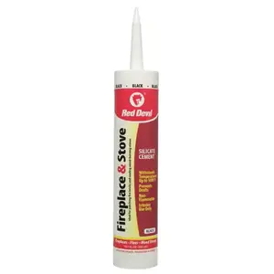 Red Devil 0466 Fireplace/Stove Repair Sealant, Black, 10.1-oz.