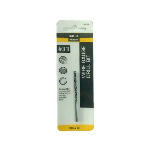 #33 2-5/8-In. Wire Gauge Drill Bit, Black Oxide #33 2-5/8-In. Wire Gauge Drill Bit, Black Oxide