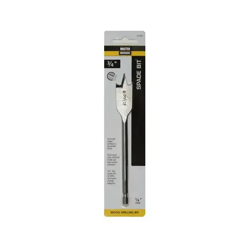 Wood Boring Spade Drill Bit, 3/4 In. Wood Boring Spade Drill Bit, 3/4 In.