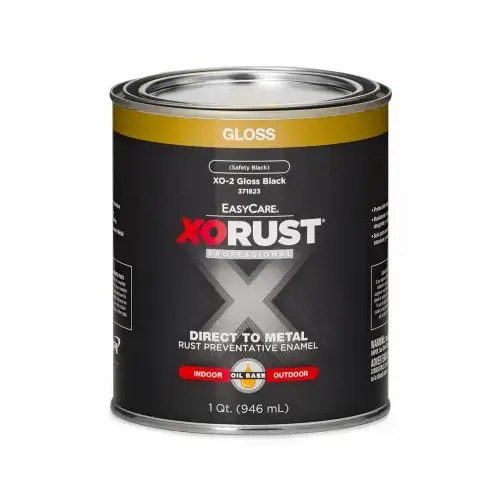 Premium Ant-Rust Oil-Base Enamel, Black Gloss, 1-Qt.