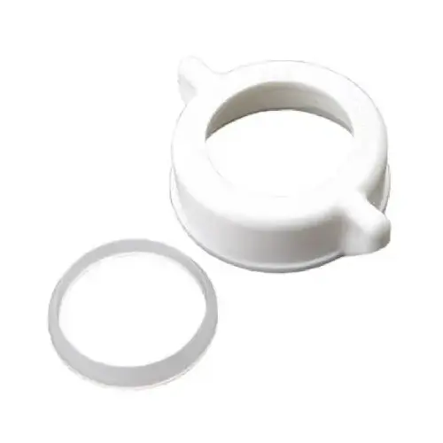 Slip Joint Nut & Washer, White Plastic, 1-1/4 In. OD Tube Slip Joint Nut & Washer, White Plastic, 1-1/4 In. OD Tube