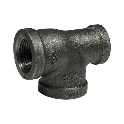 Black Pipe Fitting, Double Reducing Tee, 3/4 x 1/2 x 3/4-In. Black Pipe Fitting, Double Reducing Tee, 3/4 x 1/2 x 3/4-In.