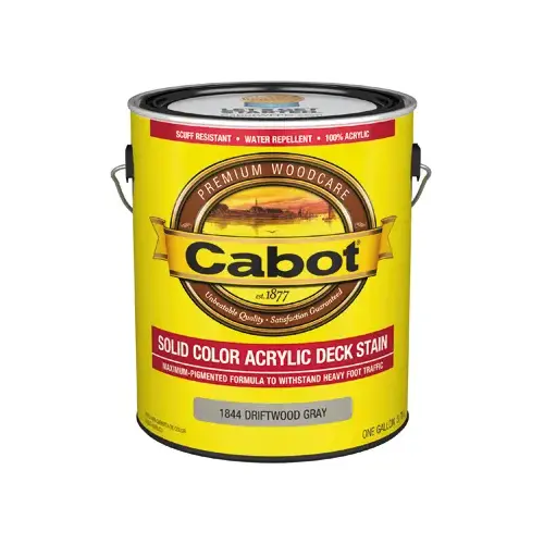 Solid Decking Stain, Driftwood Gray, 1-Gallon