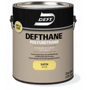 PPG DFT25/01-XCP4 Defthane Polyurethane, Satin, Liquid, Amber, 1 gal, Can - pack of 4