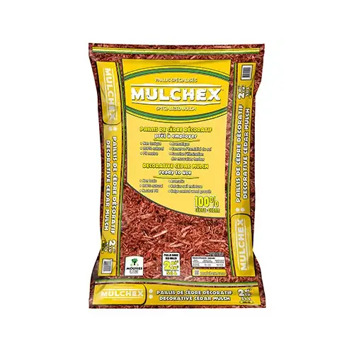 Canadian Cedar Mulch, Dyed Red, 2 Cu. Ft.
