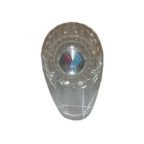 Valley Lavatory & Shower Faucet Handle, Clear with Button