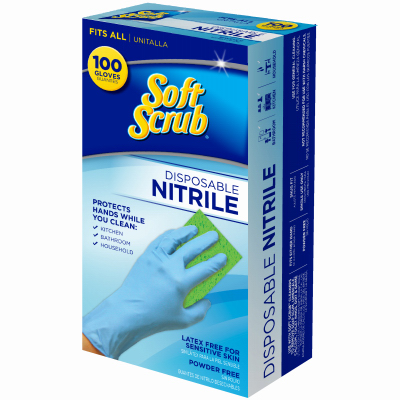 Big Time Products 12375-110 Disposable Nitrile Gloves, One Size Fits Most, 100-Ct.