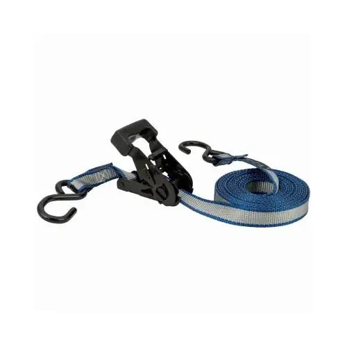 Ratchet Tie Down, 500-Lb. Load, 1-In. x 14-Ft. Blue Ratchet Tie Down, 500-Lb. Load, 1-In. x 14-Ft. Blue