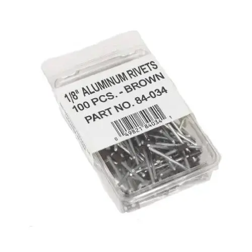 Gutter Rivet, 1-1/2 in L, Aluminum Brown - pack of 100