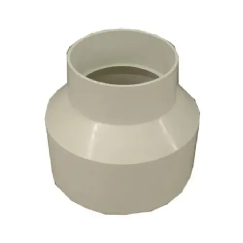PVC Pipe Sewer & Drain Reducing Coupling, 6 x 4-In.