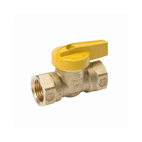 ProLine Series Gas Ball Valve, 1/2 in Connection, FPT, 200 psi Pressure, Manual Actuator, Brass Body Chrome ProLine Series Gas Ball Valve, 1/2 in Connection, FPT, 200 psi Pressure, Manual Actuator, Brass Body Chrome