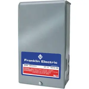 F&W - FLINT & WALLING 126319A Franklin Control Box For 3-Wire Water Pumps, 1-HP Motor, 230-Volt