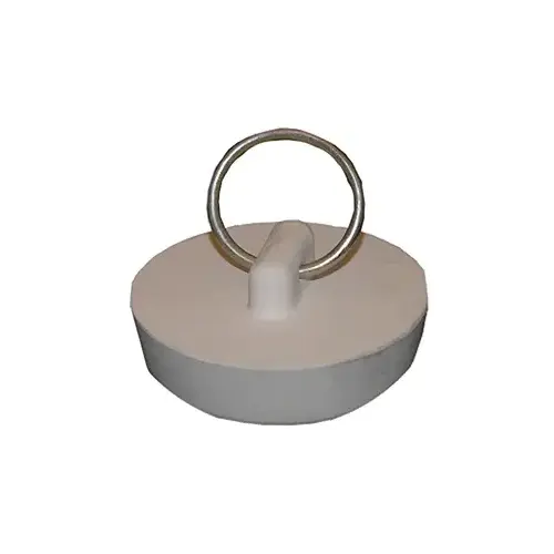 Sink Stopper, White Hollow Rubber, 1-1/4 to 1-3/8-In. Drain Sink Stopper, White Hollow Rubber, 1-1/4 to 1-3/8-In. Drain