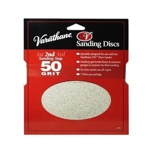 Sanding Disc, 7 in Dia, 50 Grit, Medium - pack of 3 Sanding Disc, 7 in Dia, 50 Grit, Medium - pack of 3