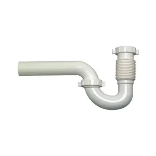 1-1/4 Or 1-1/2-Inch O.D. Tube Slip Joint x 1-1/2-Inch O.D. Tube Flexible Wall Drain P Trap 1-1/4 Or 1-1/2-Inch O.D. Tube Slip Joint x 1-1/2-Inch O.D. Tube Flexible Wall Drain P Trap