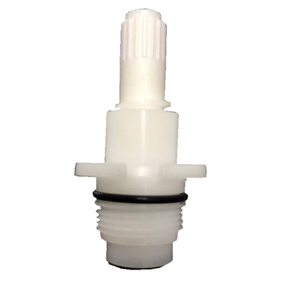 UNITED STATES HDW P138C White Plastic Mobile Home Washer-Less Faucet Stem – Hot/Cold, Clockwise Install, 1-Piece
