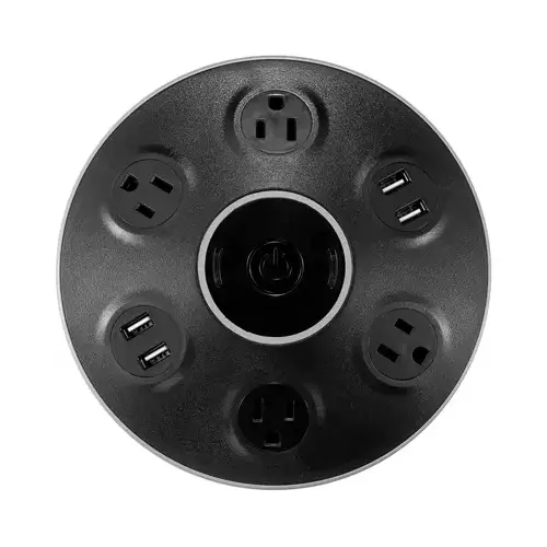 Desktop Power Strip, 4-Outlet, USB Surge Protector