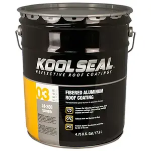 KOOL SEAL KS0024300-20 Roof Coating, Silver, 5 gal Pail, Liquid