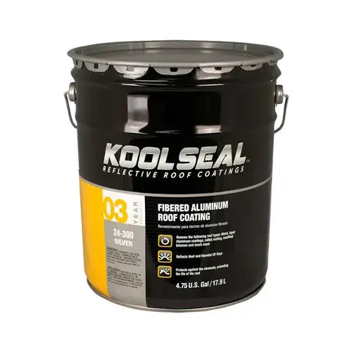Roof Coating, Silver, 5 gal Pail, Liquid Roof Coating, Silver, 5 gal Pail, Liquid