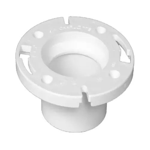 Schedule 40 Hub End Closet Flange, White, 3 x 4-In. Schedule 40 Hub End Closet Flange, White, 3 x 4-In.