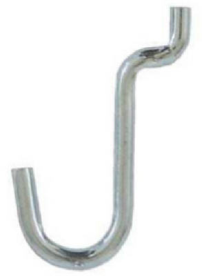 Crawford's BBQ 18150 Peg Hook, Black/Silver, Zinc - pack of 8