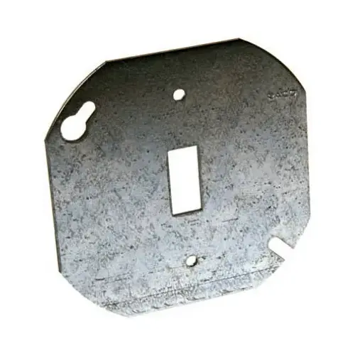 4RC-TS Cover Plate, 4 in Dia, 4 in L, 4 in W, Round, Steel, Silver, Galvanized 4RC-TS Cover Plate, 4 in Dia, 4 in L, 4 in W, Round, Steel, Silver, Galvanized