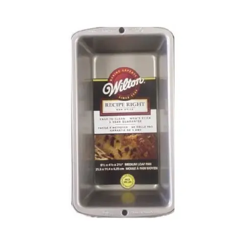 Silver Non-Stick Bakeware Loaf Pan, 8 x 4 In.