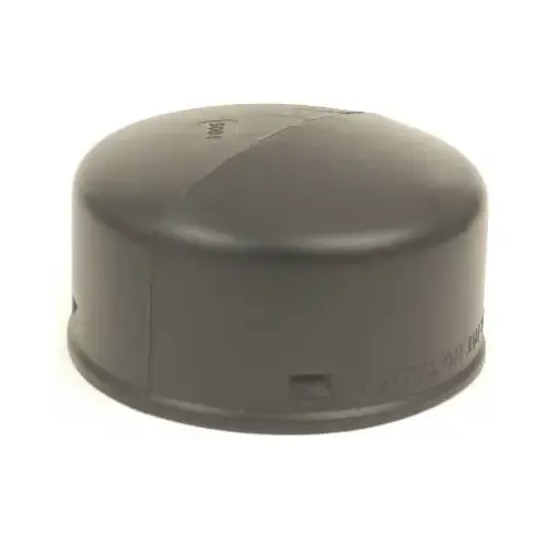 Cap 4" Snap Polyethylene 2-1/2" Black