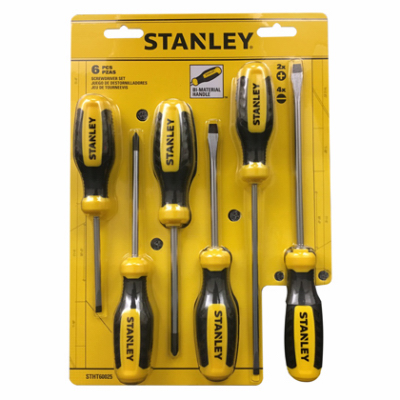 Stanley STHT60025 STHT66597 Screwdriver Set, 6-Piece Black/Yellow
