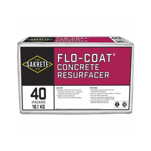 Flo-Coat Concrete Resurfacer, 40-Lbs. Flo-Coat Concrete Resurfacer, 40-Lbs.