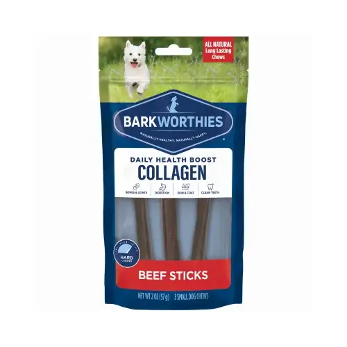 95% Collagen Beef Sticks Dog Treats, 6-In - pack of 3 95% Collagen Beef Sticks Dog Treats, 6-In - pack of 3