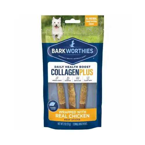 Chicken Wrapped Collagen Natural Dog Chews, 6-In - pack of 3