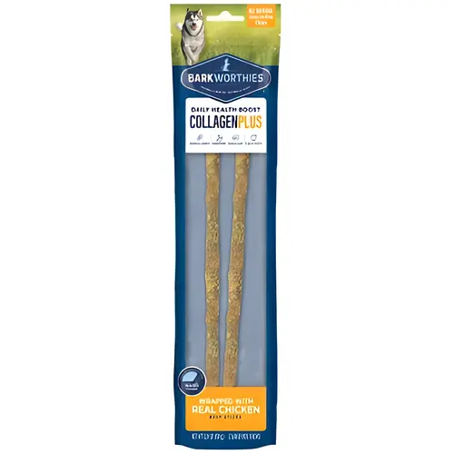 Chicken Wrapped Collagen Natural Dog Chews, 12-In Pair Chicken Wrapped Collagen Natural Dog Chews, 12-In Pair