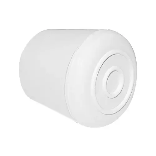 Furniture Leg Tip, Off White Rubber, 1-1/4-In.