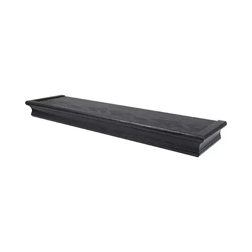 Floating Shelf, Beveled Design, Black, 24-In. Floating Shelf, Beveled Design, Black, 24-In.