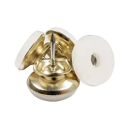 Furniture Swivel Glide, Nail-On, Gold Brass/Plastic, 1-In. OD - pack of 4 Furniture Swivel Glide, Nail-On, Gold Brass/Plastic, 1-In. OD - pack of 4