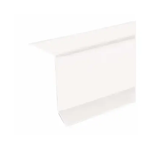 West Coast Drip Edge, 10 ft L, Steel, White West Coast Drip Edge, 10 ft L, Steel, White