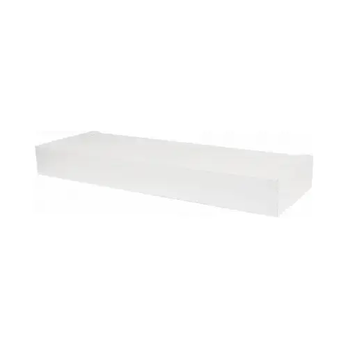 Floating Shelf, Modern Design, White, 18-In. Floating Shelf, Modern Design, White, 18-In.
