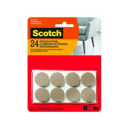 Gripping Furniture Pads, 1-In. Brown, 24-Ct. Gripping Furniture Pads, 1-In. Brown, 24-Ct.